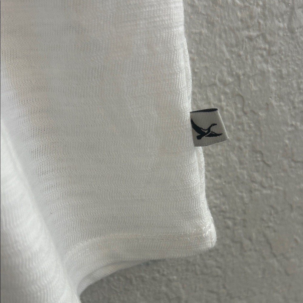 Classic White Short Sleeve Henley Women's Tee - Picture 7 of 9